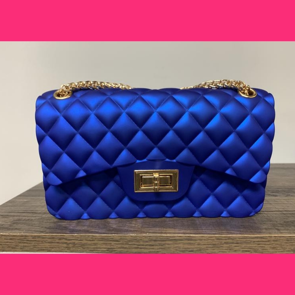 🔵Jelly Quilted Crossbody (Royal Blue)